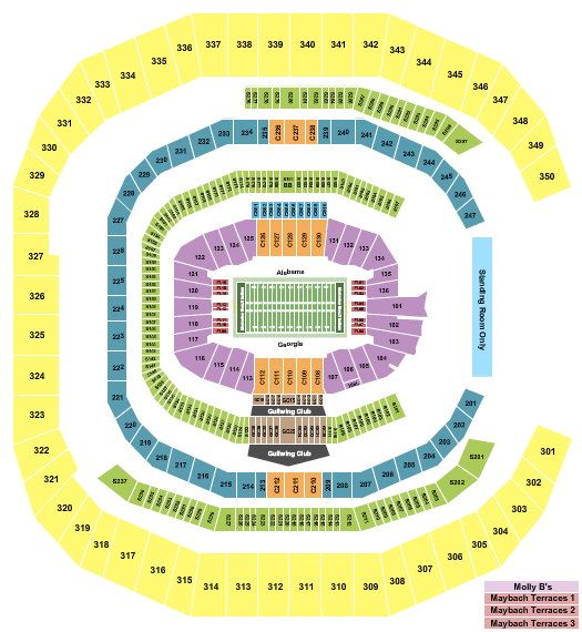 Mercedes-Benz Stadium SEC Football Championship Seating Chart